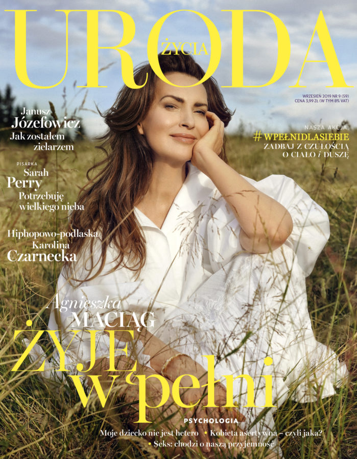 Portrait editorial for Uroda Życia styled by Janek Kryszczak, hairstyle by Daniel Gryszke, cover story with Agnieszka Maciag