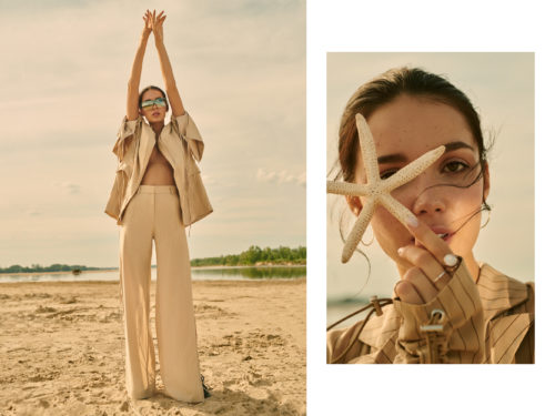 Fashion editorial shot by photographer Ala Wesolowska for Glamour Poland, August 2019