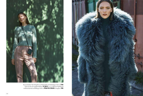 Fashion editorial for Harper's Bazaar Germany with makeup by Aga Brudny