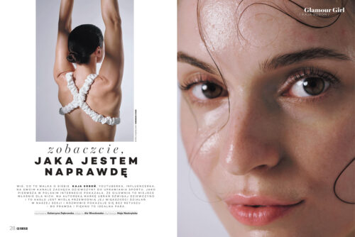 Cover shoot for Glamour Polska with photography by Ala Wesołowska
