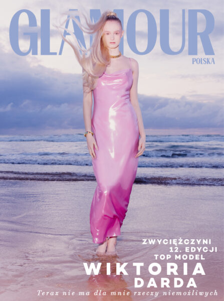 Cover story for Glamour x Top Model with makeup by Cincior