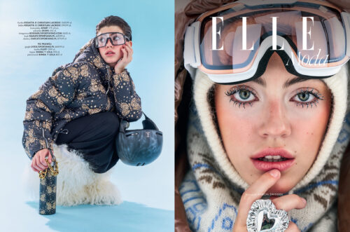 Fashion editorial for Elle Poland with makeup by Cincior