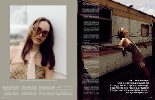 Portrait editorial for K Mag Magazine x Martyna Byczkowska with hairstyle by Arkadiusz Ukleja