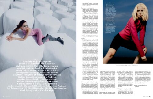 Portrait editorial for K Mag Magazine x Martyna Byczkowska with hairstyle by Arkadiusz Ukleja