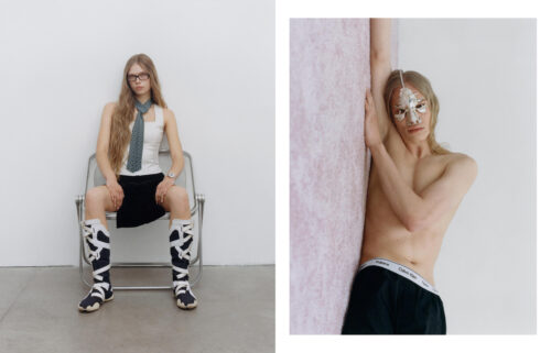 Fashion editorial for Archives Futures with hair by Arkadiusz Ukleja