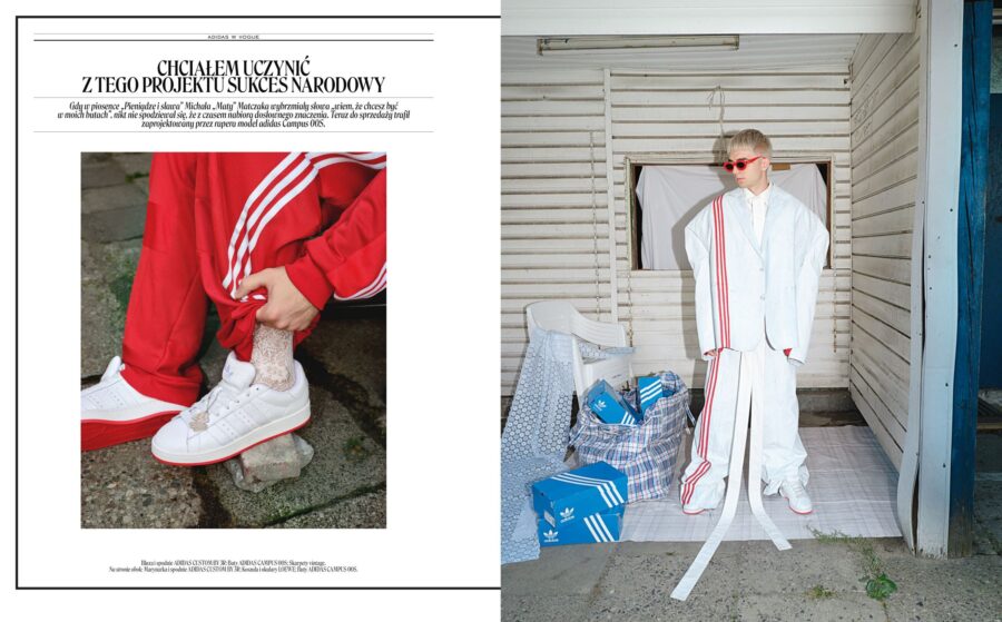 Fashion Editorial for Vogue Polska with Adidas and Mata with hairstyle by Arkadisz Ukleja