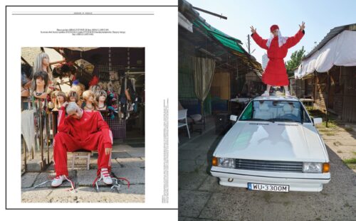 Fashion Editorial for Vogue Polska with Adidas and Mata with hairstyle by Arkadisz Ukleja