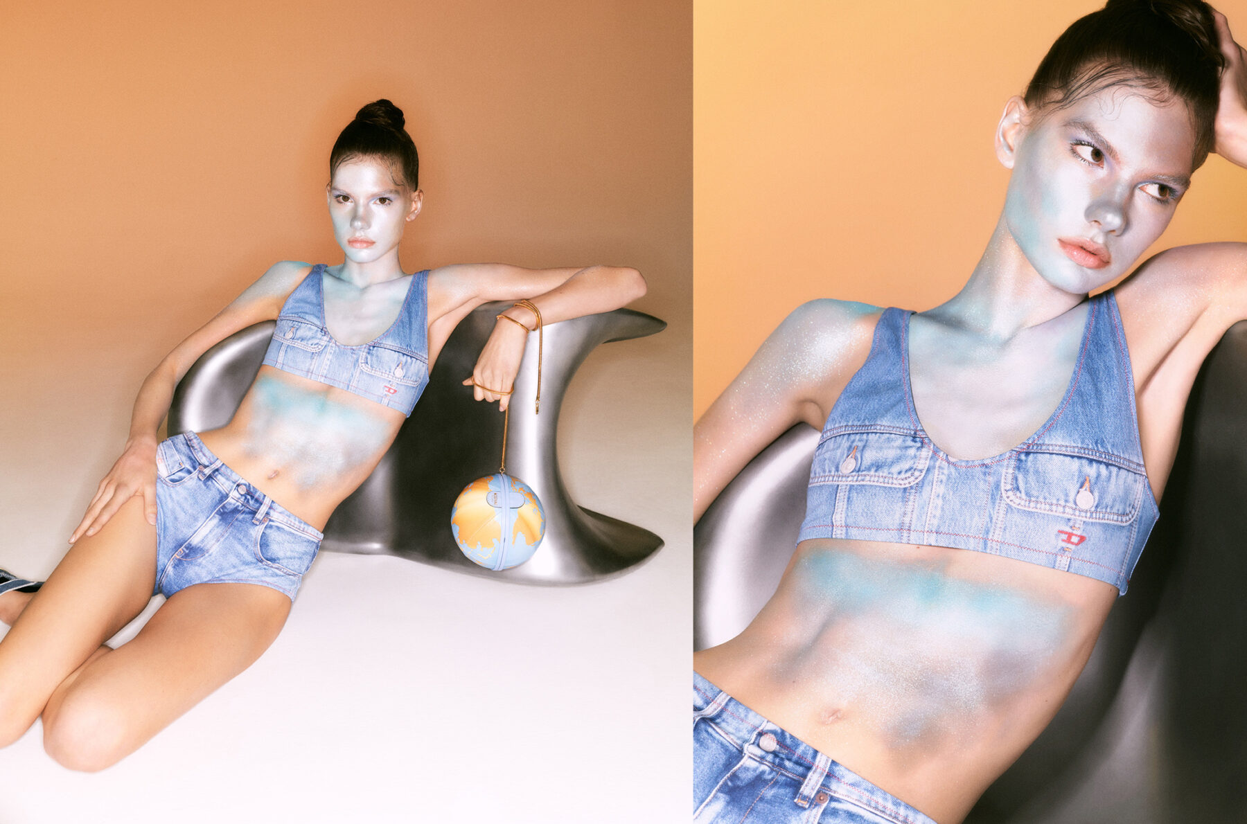 Fashion Editorial for Scgon Magazine with makeup by Łucja Siwek