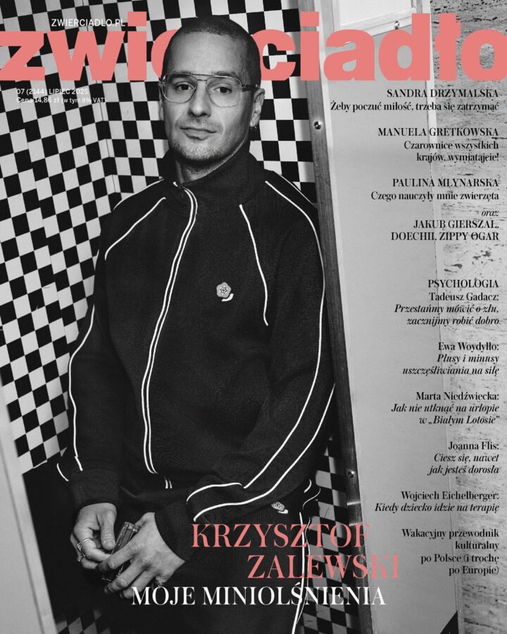 Cover Story for Zwierciadło Magazine featuring Krzysztof Zalewski with styling by Ewelona