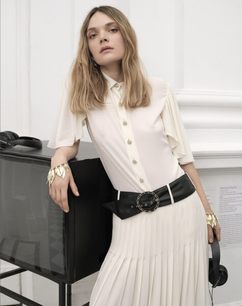 Portrait Editorial for Zwierciadło Magazine with hairstyle by Arkadiusz Ukleja
