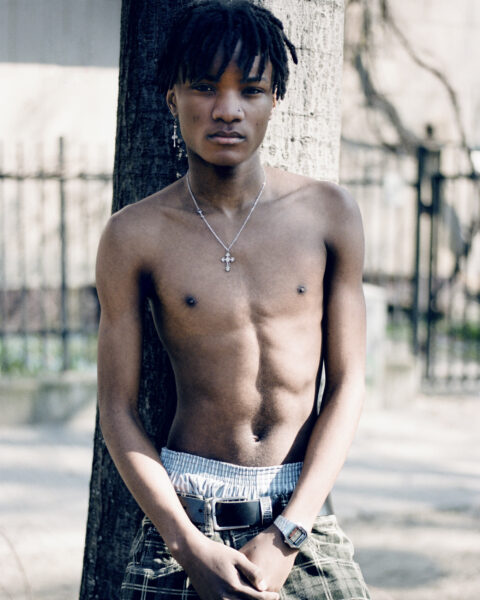 Portrait editorial for Dazed Magazine photographed by Piotr Włochyń