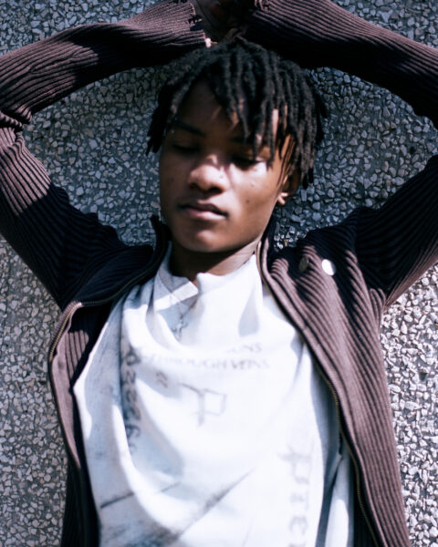 Portrait editorial for Dazed Magazine photographed by Piotr Włochyń