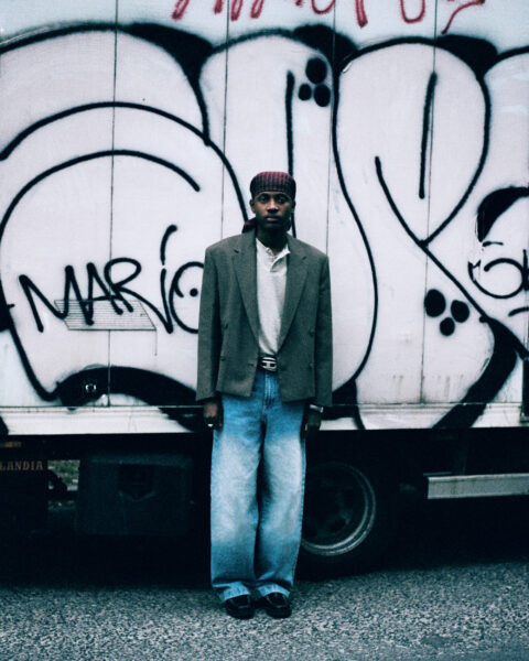 Portrait editorial for Dazed Magazine photographed by Piotr Włochyń