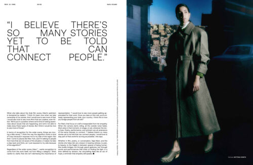 Portrait editorial for Yung Magazine photographed by Caroline Grzelak