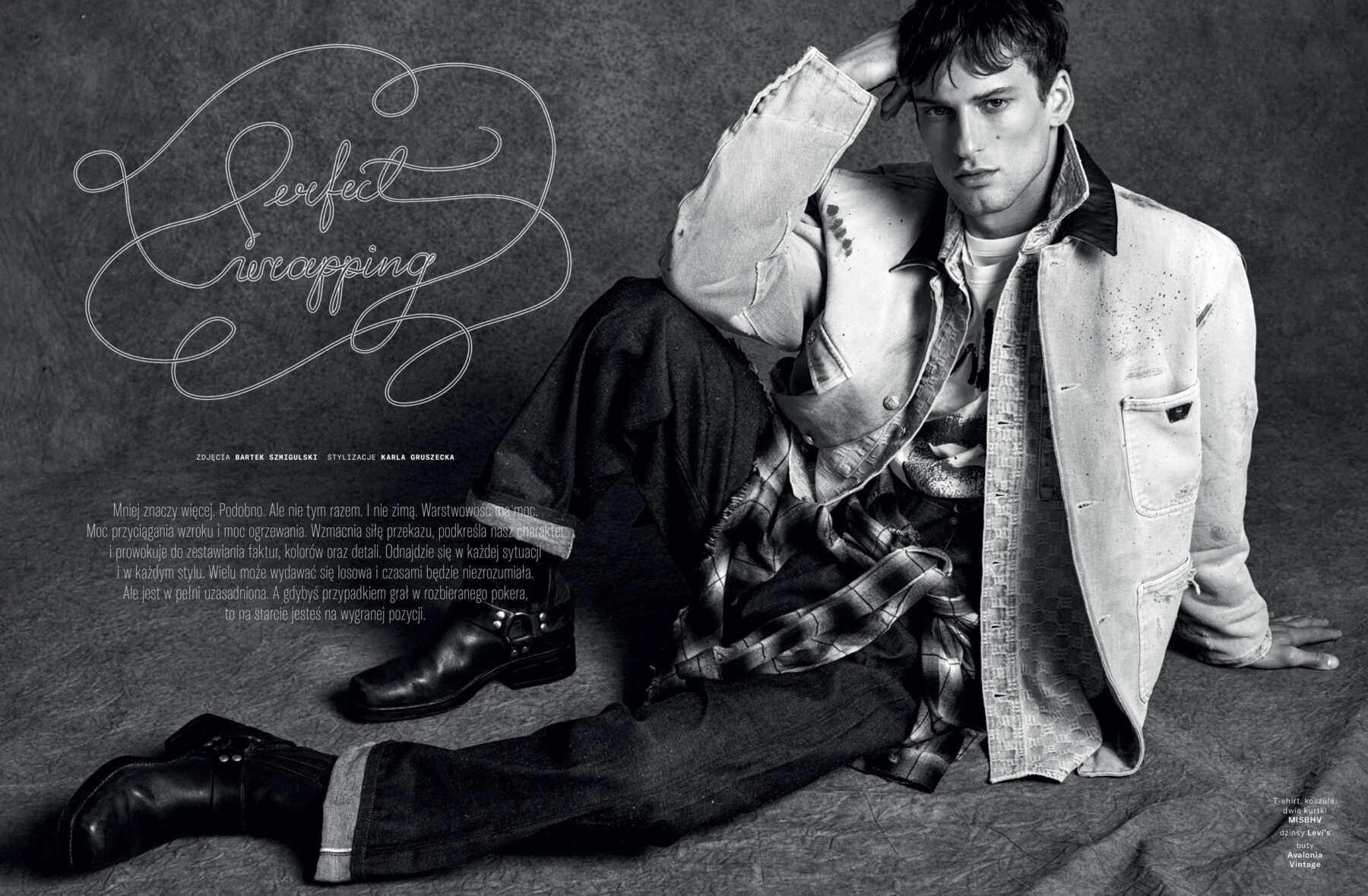 Fashion editorial for GQ Magazine with makeup by Cincior