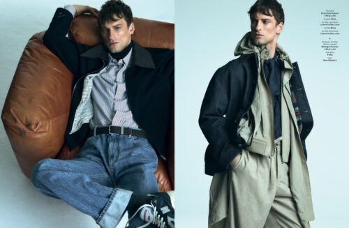 Fashion editorial for GQ Magazine with makeup by Cincior