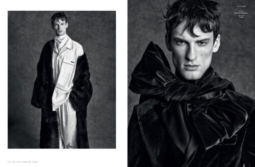 Fashion editorial for GQ Magazine with makeup by Cincior