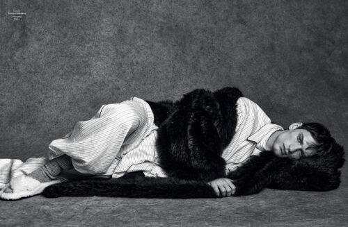 Fashion editorial for GQ Magazine with makeup by Cincior