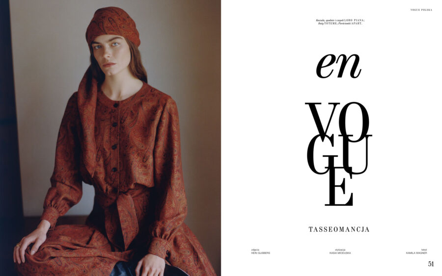 Fashion editorial for Vogue Polska with makeup by Cincior