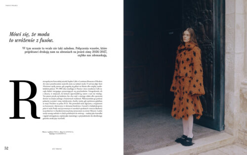 Fashion editorial for Vogue Polska with makeup by Cincior