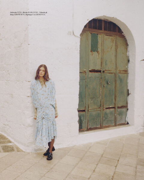 Fashion editorial for Vogue Polska with makeup by Cincior