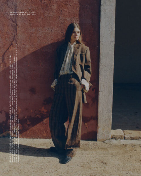 Fashion editorial for Vogue Polska with makeup by Cincior