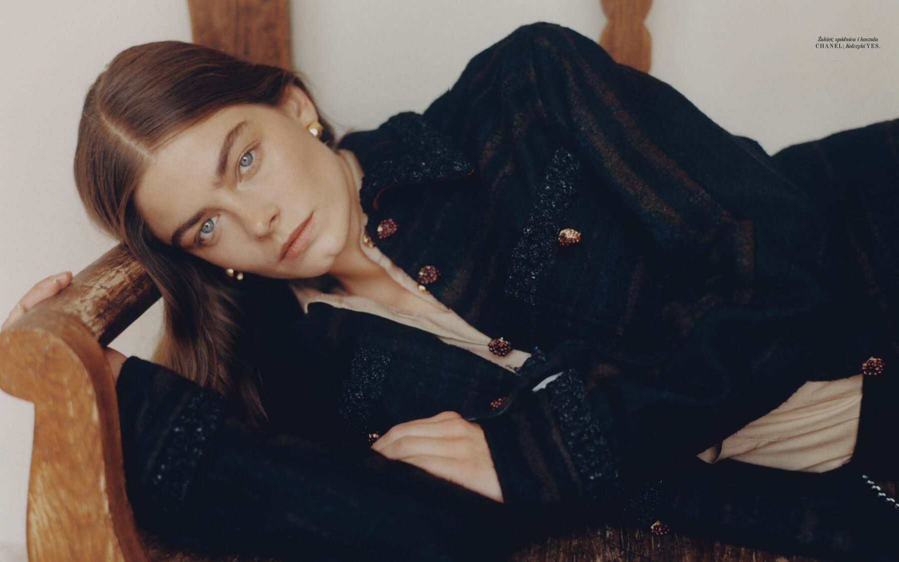 Fashion editorial for Vogue Polska with makeup by Cincior