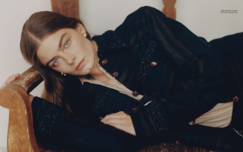 Fashion editorial for Vogue Polska with makeup by Cincior