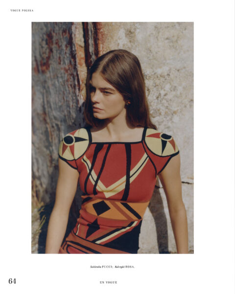 Fashion editorial for Vogue Polska with makeup by Cincior