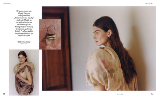 Fashion editorial for Vogue Polska with makeup by Cincior